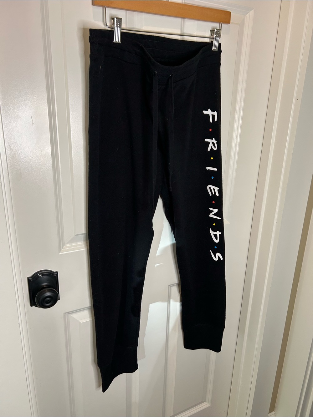 Kids Black Jogger Sweatpants with FRIENDS Side Logo
